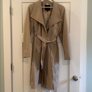 Light tan lightweight trench